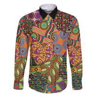 Traditional Ethnic African Vintage Motifs Family Matching Short Sleeve Bodycon Dress and Hawaiian Shirt - Wonder Print Shop