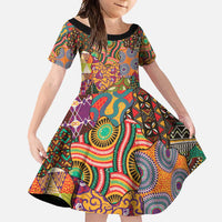 Traditional Ethnic African Vintage Motifs Family Matching Summer Maxi Dress and Hawaiian Shirt - Wonder Print Shop