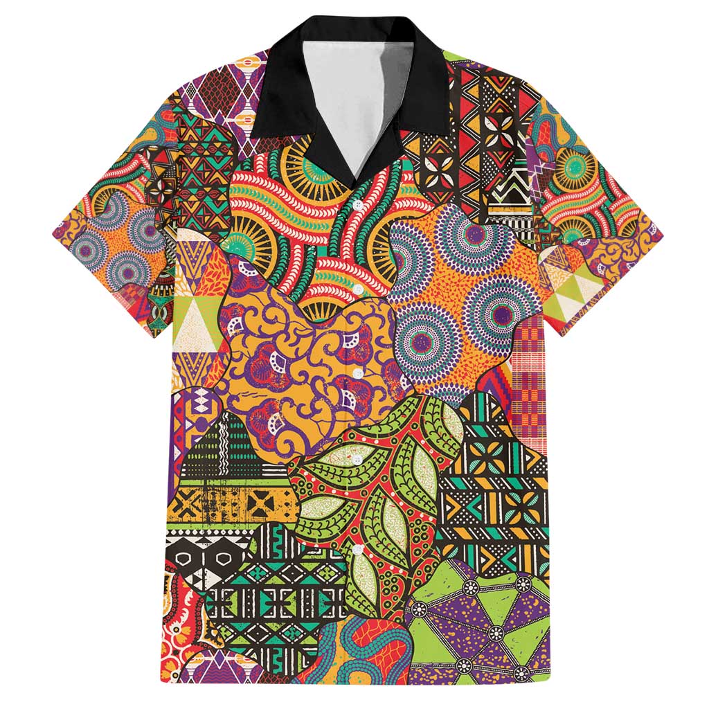 Traditional Ethnic African Vintage Motifs Family Matching Tank Maxi Dress and Hawaiian Shirt - Wonder Print Shop