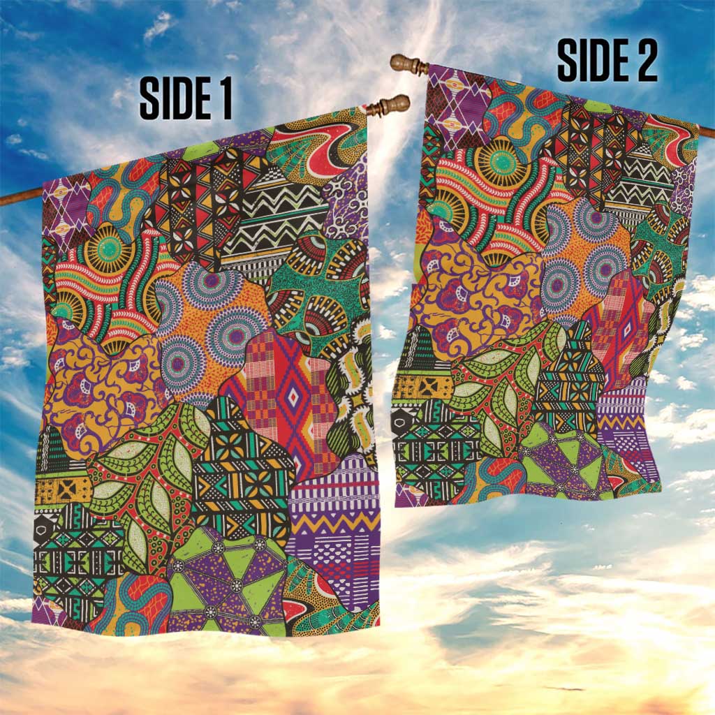 Traditional Ethnic African Vintage Motifs Garden Flag - Wonder Print Shop
