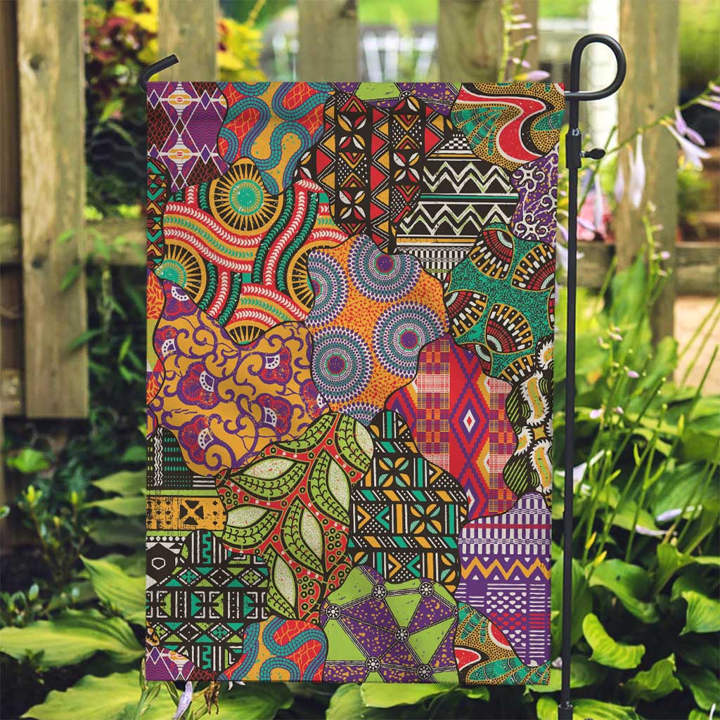 Traditional Ethnic African Vintage Motifs Garden Flag - Wonder Print Shop