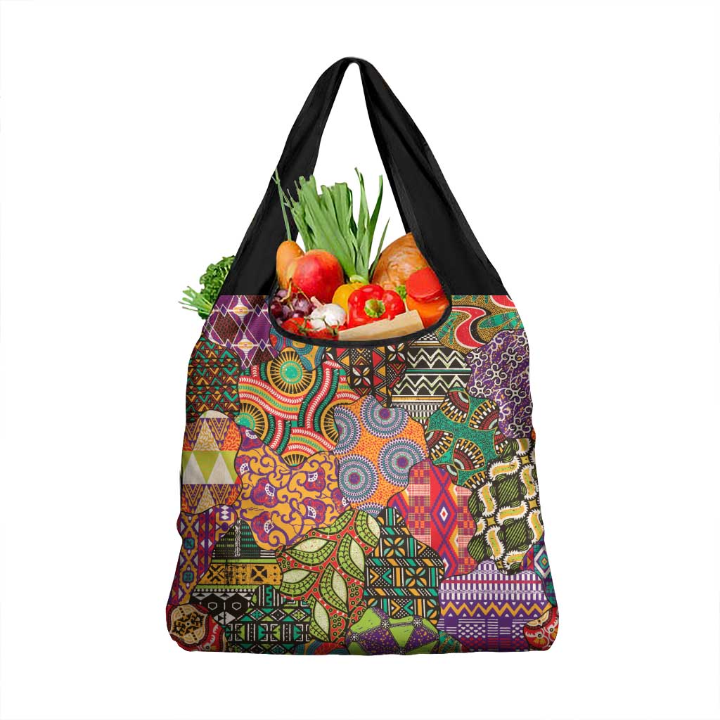 Traditional Ethnic African Vintage Motifs Grocery Bag