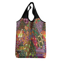 Traditional Ethnic African Vintage Motifs Grocery Bag