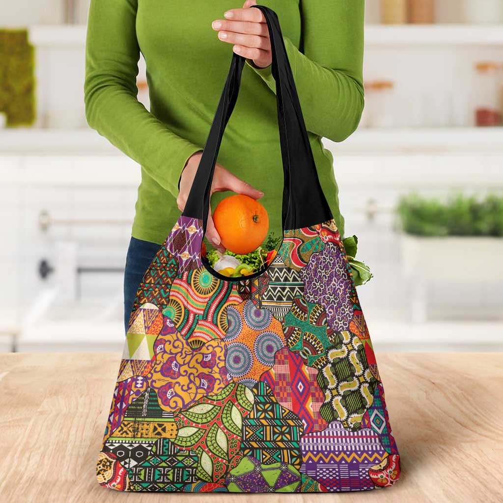 Traditional Ethnic African Vintage Motifs Grocery Bag