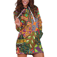 Traditional Ethnic African Vintage Motifs Hoodie Dress - Wonder Print Shop