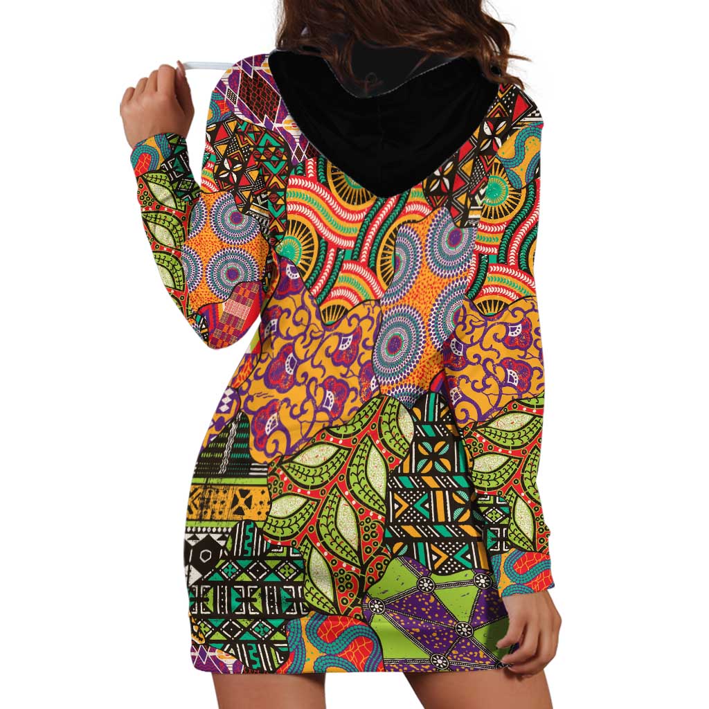 Traditional Ethnic African Vintage Motifs Hoodie Dress - Wonder Print Shop