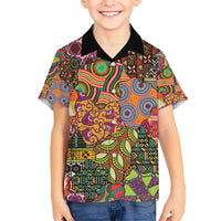 Traditional Ethnic African Vintage Motifs Kid Hawaiian Shirt - Wonder Print Shop