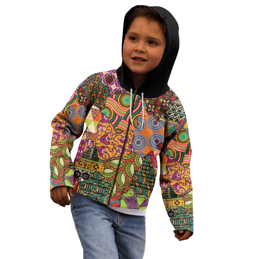 Traditional Ethnic African Vintage Motifs Kid Hoodie - Wonder Print Shop