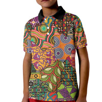 Traditional Ethnic African Vintage Motifs Kid Polo Shirt - Wonder Print Shop