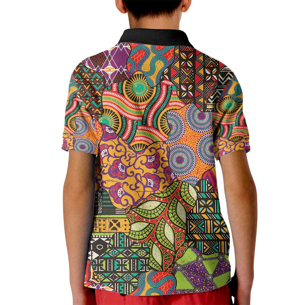 Traditional Ethnic African Vintage Motifs Kid Polo Shirt - Wonder Print Shop
