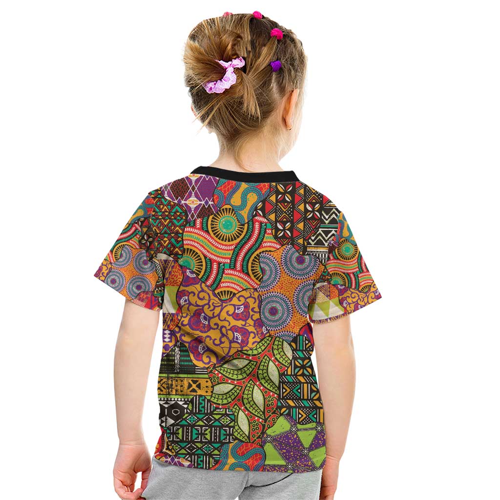 Traditional Ethnic African Vintage Motifs Kid T Shirt - Wonder Print Shop