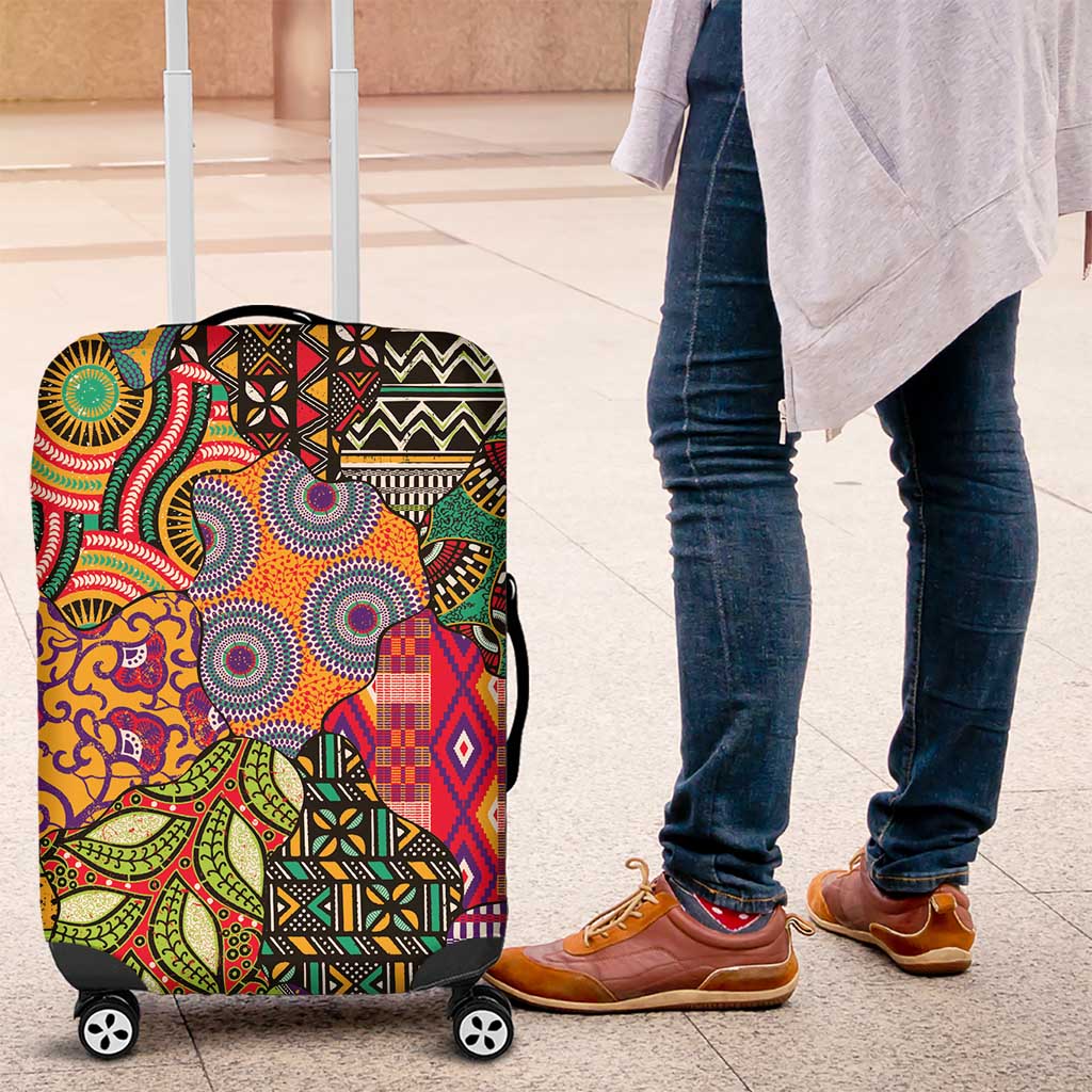Traditional Ethnic African Vintage Motifs Luggage Cover - Wonder Print Shop