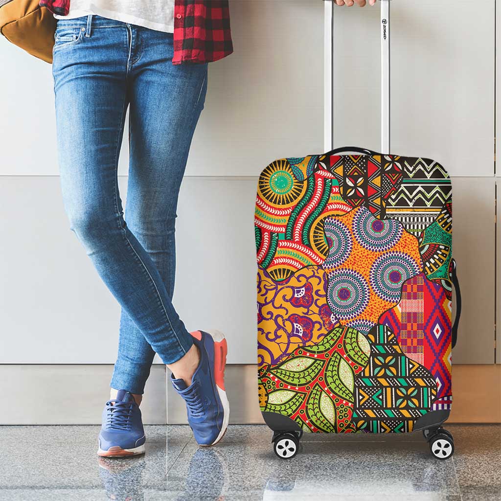 Traditional Ethnic African Vintage Motifs Luggage Cover - Wonder Print Shop