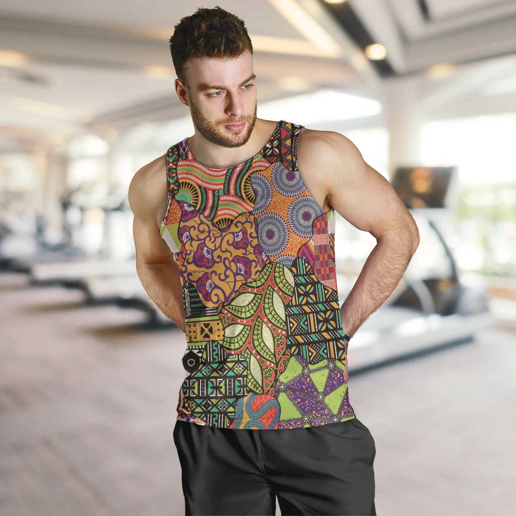 Traditional Ethnic African Vintage Motifs Men Tank Top - Wonder Print Shop