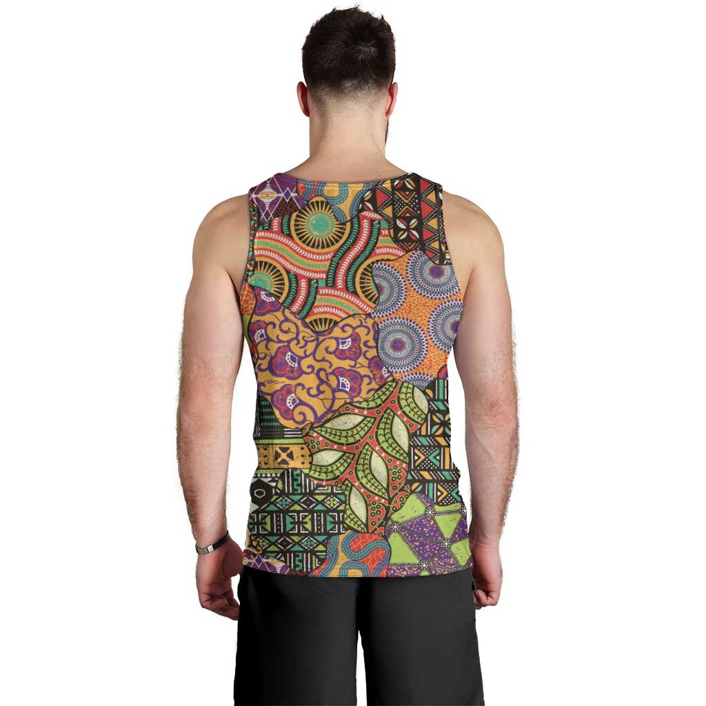 Traditional Ethnic African Vintage Motifs Men Tank Top - Wonder Print Shop