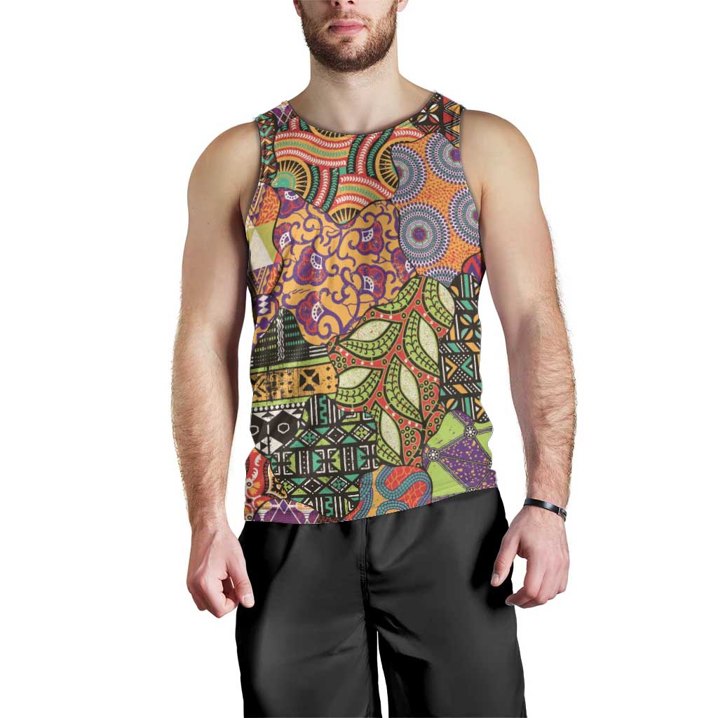 Traditional Ethnic African Vintage Motifs Men Tank Top - Wonder Print Shop