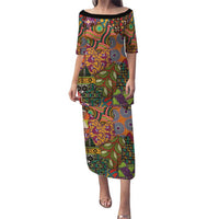 Traditional Ethnic African Vintage Motifs Puletasi - Wonder Print Shop