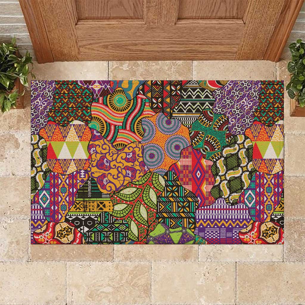 Traditional Ethnic African Vintage Motifs Rubber Doormat - Wonder Print Shop