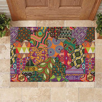 Traditional Ethnic African Vintage Motifs Rubber Doormat - Wonder Print Shop