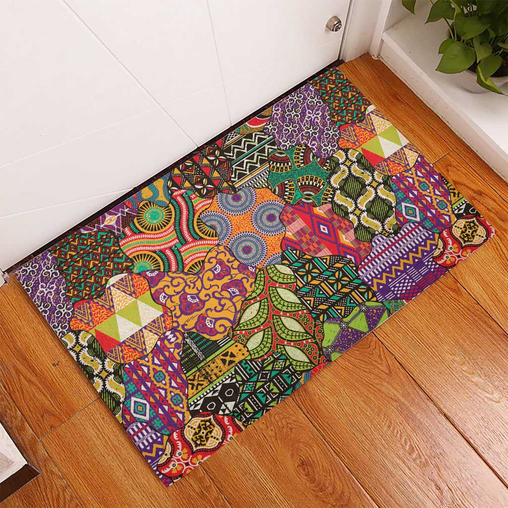 Traditional Ethnic African Vintage Motifs Rubber Doormat - Wonder Print Shop