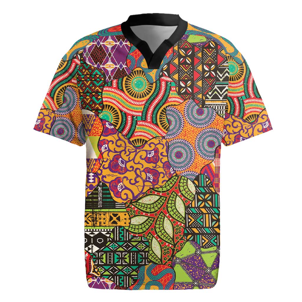 Traditional Ethnic African Vintage Motifs Rugby Jersey - Wonder Print Shop
