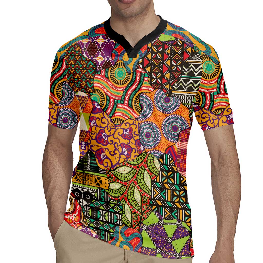 Traditional Ethnic African Vintage Motifs Rugby Jersey - Wonder Print Shop