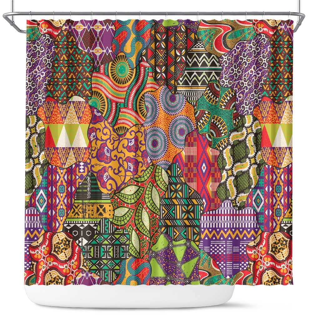 Traditional Ethnic African Vintage Motifs Shower Curtain