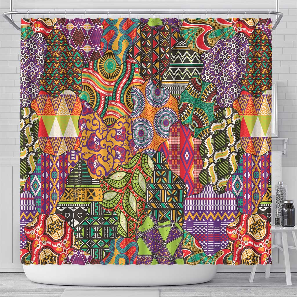 Traditional Ethnic African Vintage Motifs Shower Curtain