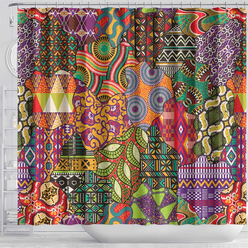 Traditional Ethnic African Vintage Motifs Shower Curtain