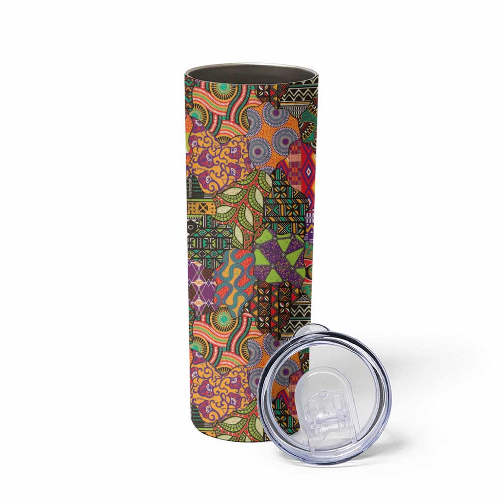 Traditional Ethnic African Vintage Motifs Skinny Tumbler - Wonder Print Shop