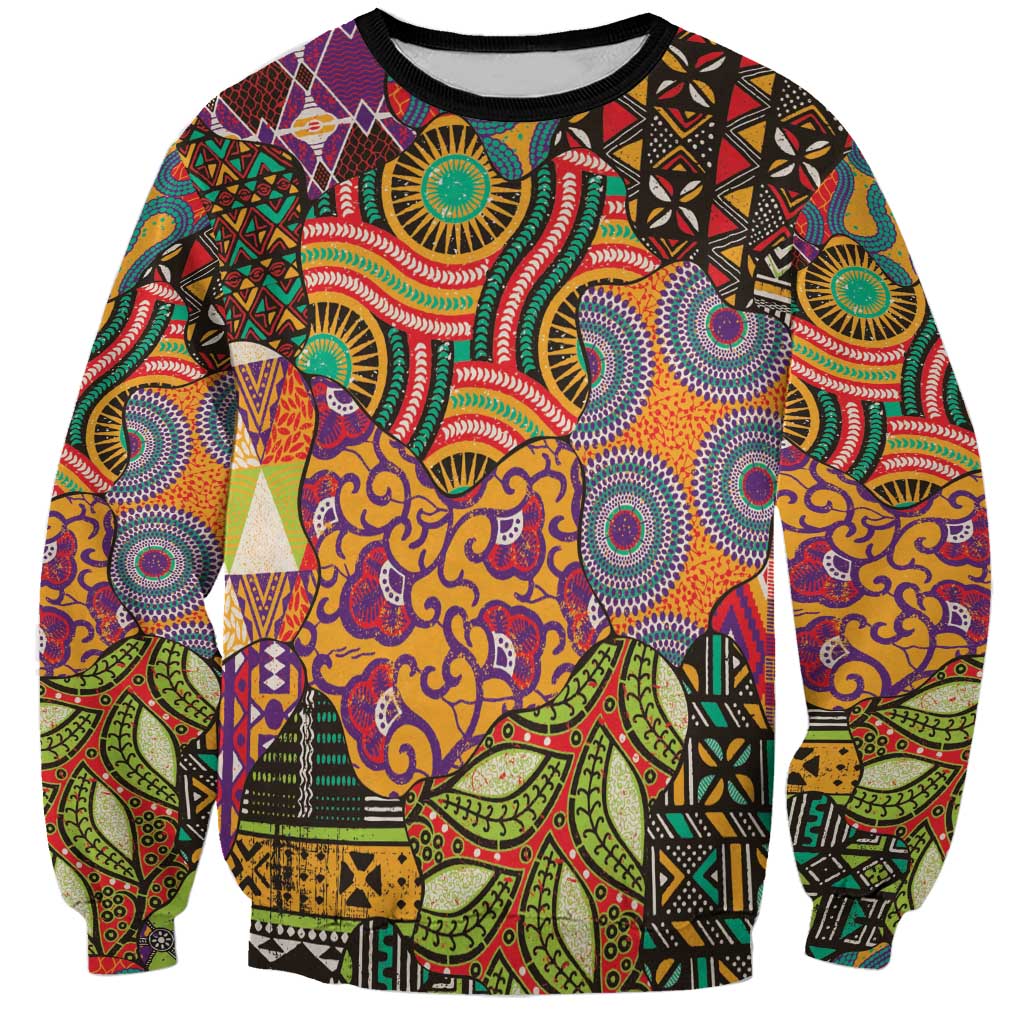 Traditional Ethnic African Vintage Motifs Sweatshirt - Wonder Print Shop