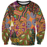 Traditional Ethnic African Vintage Motifs Sweatshirt - Wonder Print Shop