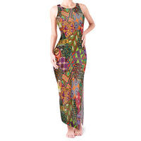 Traditional Ethnic African Vintage Motifs Tank Maxi Dress - Wonder Print Shop