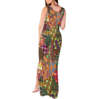 Traditional Ethnic African Vintage Motifs Tank Maxi Dress - Wonder Print Shop