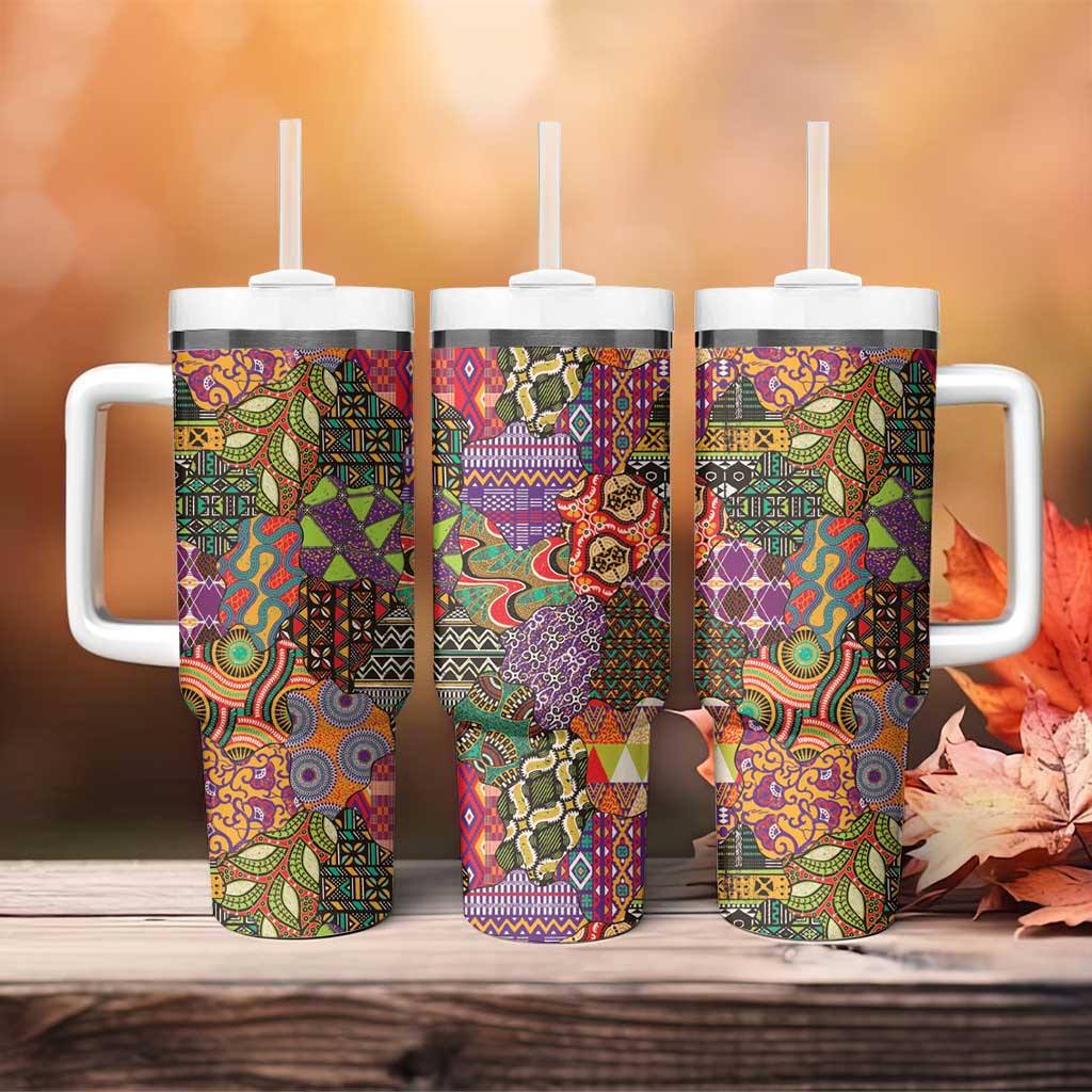 Traditional Ethnic African Vintage Motifs Tumbler With Handle - Wonder Print Shop