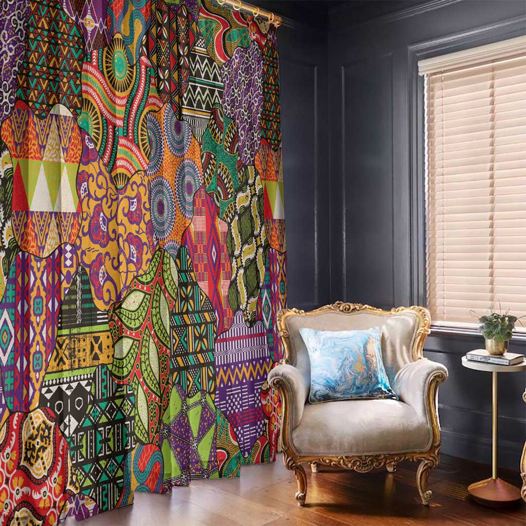 Traditional Ethnic African Vintage Motifs Window Curtain - Wonder Print Shop