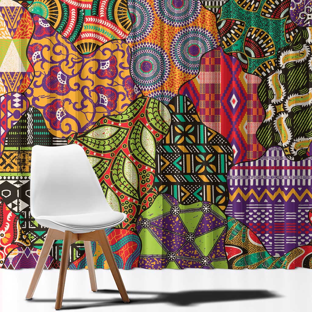 Traditional Ethnic African Vintage Motifs Window Curtain - Wonder Print Shop