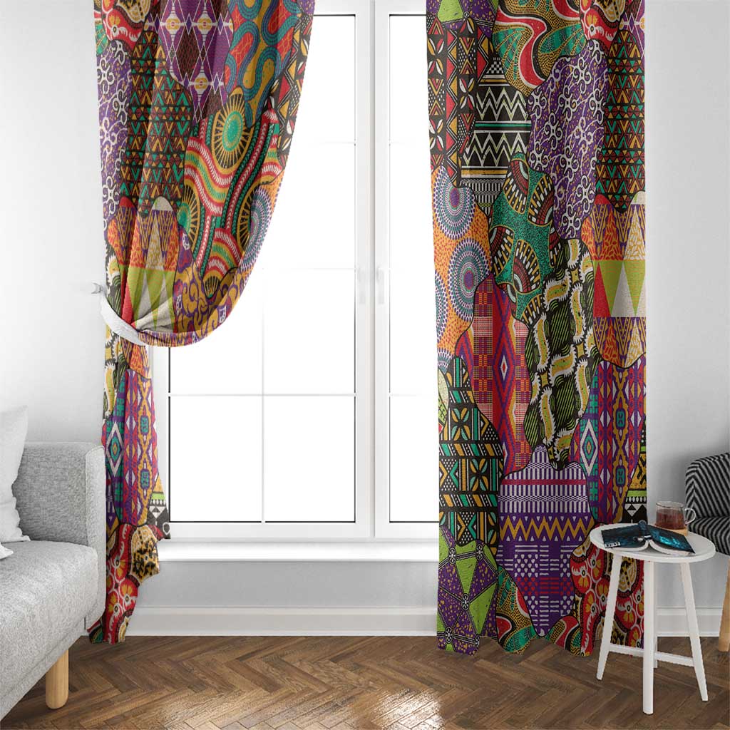 Traditional Ethnic African Vintage Motifs Window Curtain - Wonder Print Shop