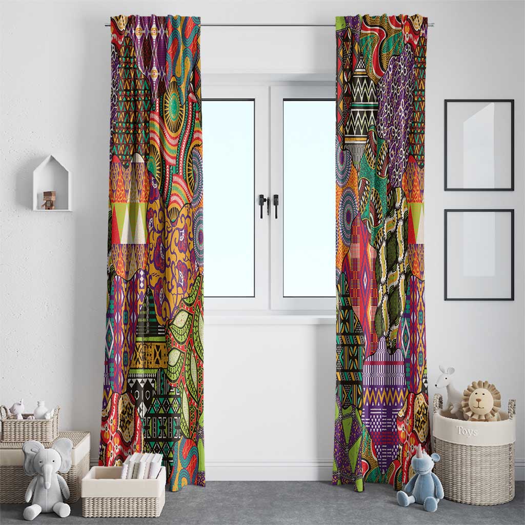Traditional Ethnic African Vintage Motifs Window Curtain - Wonder Print Shop