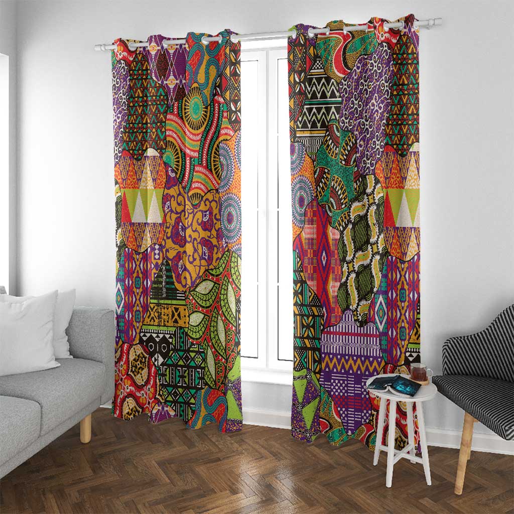 Traditional Ethnic African Vintage Motifs Window Curtain - Wonder Print Shop