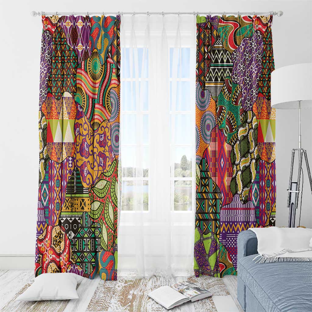 Traditional Ethnic African Vintage Motifs Window Curtain - Wonder Print Shop