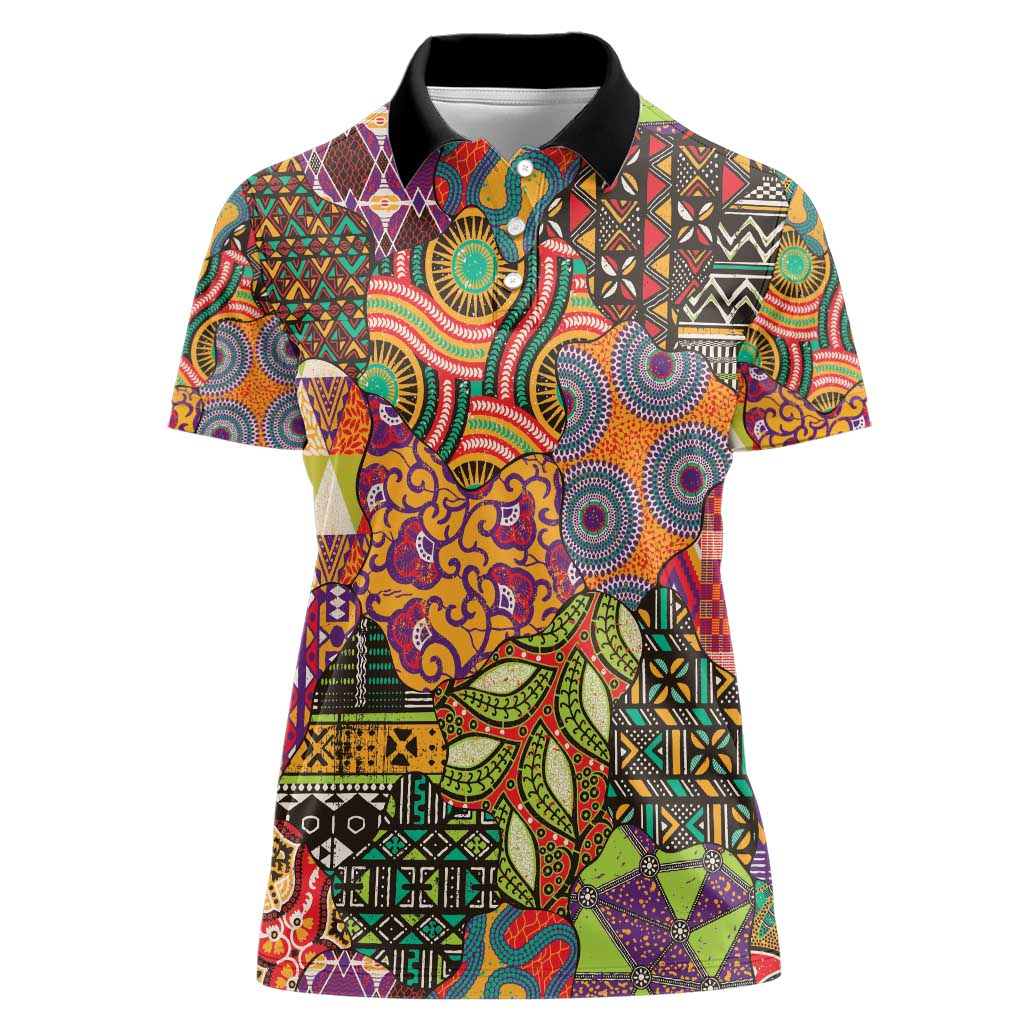 Traditional Ethnic African Vintage Motifs Women Polo Shirt - Wonder Print Shop