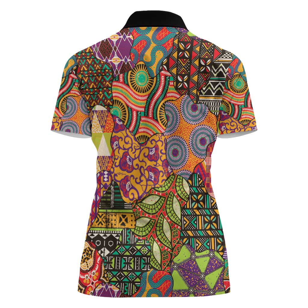 Traditional Ethnic African Vintage Motifs Women Polo Shirt - Wonder Print Shop
