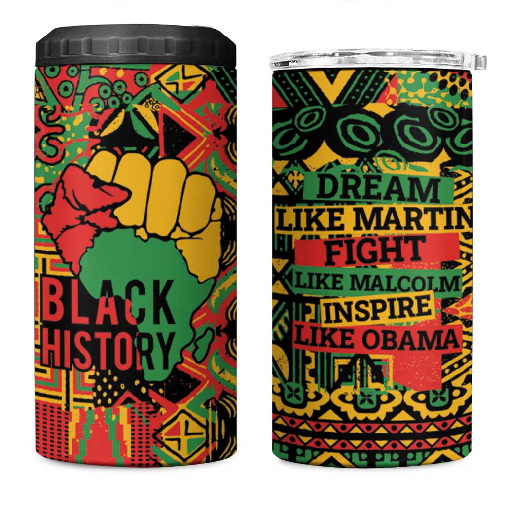 Black History Black Month Dream Like 4 in 1 Can Cooler Tumbler LT9 - Wonder Print Shop