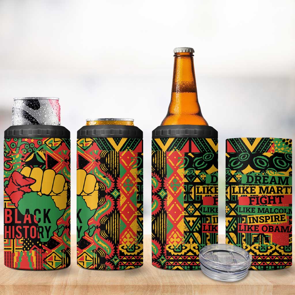 Black History Black Month Dream Like 4 in 1 Can Cooler Tumbler LT9 - Wonder Print Shop