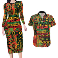 Black History Black Month Dream Like Couples Matching Long Sleeve Bodycon Dress and Hawaiian Shirt LT9 - Wonder Print Shop