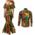 Black History Black Month Dream Like Couples Matching Mermaid Dress and Long Sleeve Button Shirt