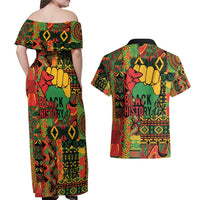 Black History Black Month Dream Like Couples Matching Off Shoulder Maxi Dress and Hawaiian Shirt LT9 - Wonder Print Shop