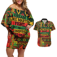 Black History Black Month Dream Like Couples Matching Off Shoulder Short Dress and Hawaiian Shirt LT9 - Wonder Print Shop