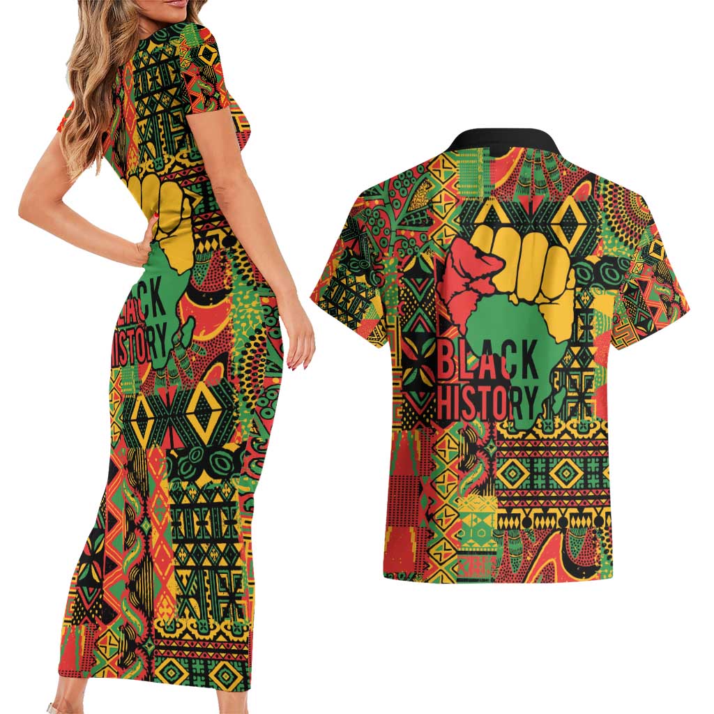 Black History Black Month Dream Like Couples Matching Short Sleeve Bodycon Dress and Hawaiian Shirt LT9 - Wonder Print Shop